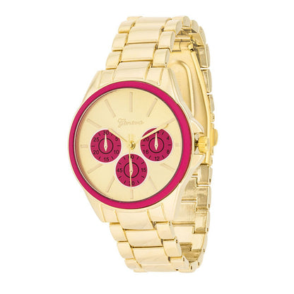 Chrono Gold Metal Watch (1)-1