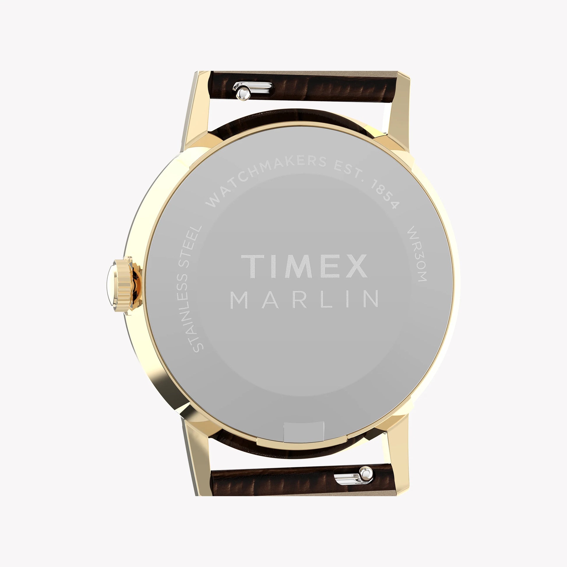 Marlin 34mm Gold Tone Case Brown Strap Green Dial Watch | TW2Y37800-3