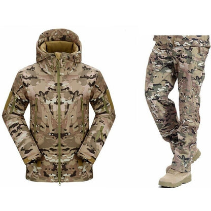 Hiking Fishing Python Softshell Fleece Lined Tactical Suit-4
