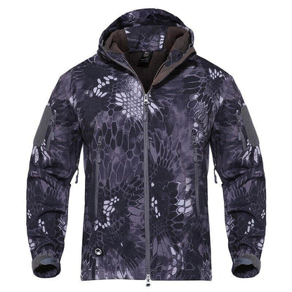 Hiking Fishing Python Softshell Fleece Lined Tactical Suit-2