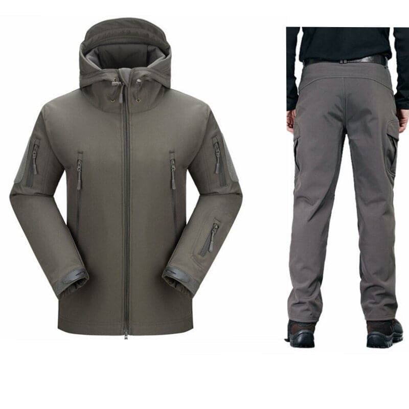 Hiking Fishing Python Softshell Fleece Lined Tactical Suit-7