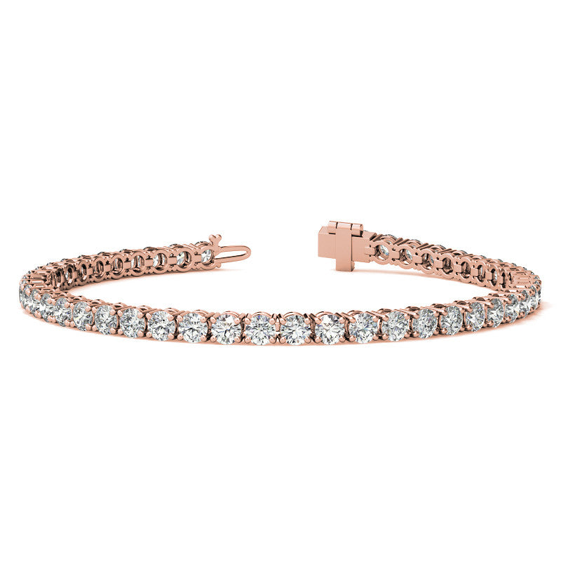 6ctw Created Sapphire Tennis Bracelet - 3mm Stones - 14K Gold Overlay in White, Yellow or Rose Gold-5