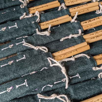 Customizable Two Straw/Jute Pouch Combo-1