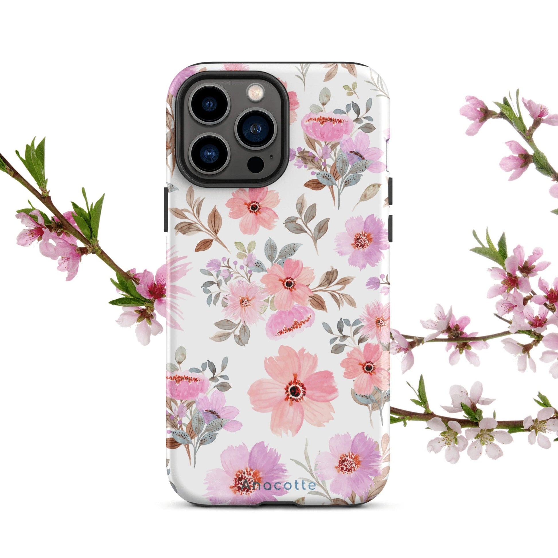 Anacotte Pure Vibes Sakula Pink Floral Design iPhone case-2