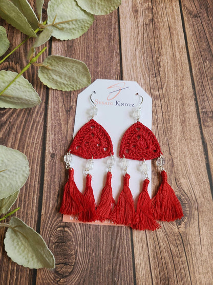 Triple Tassel Earrings-4