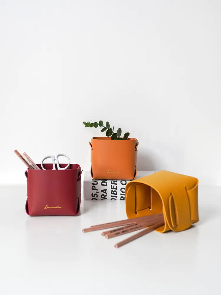 Desktop Storage Basket for Pens, Earphones, and Cosmetics