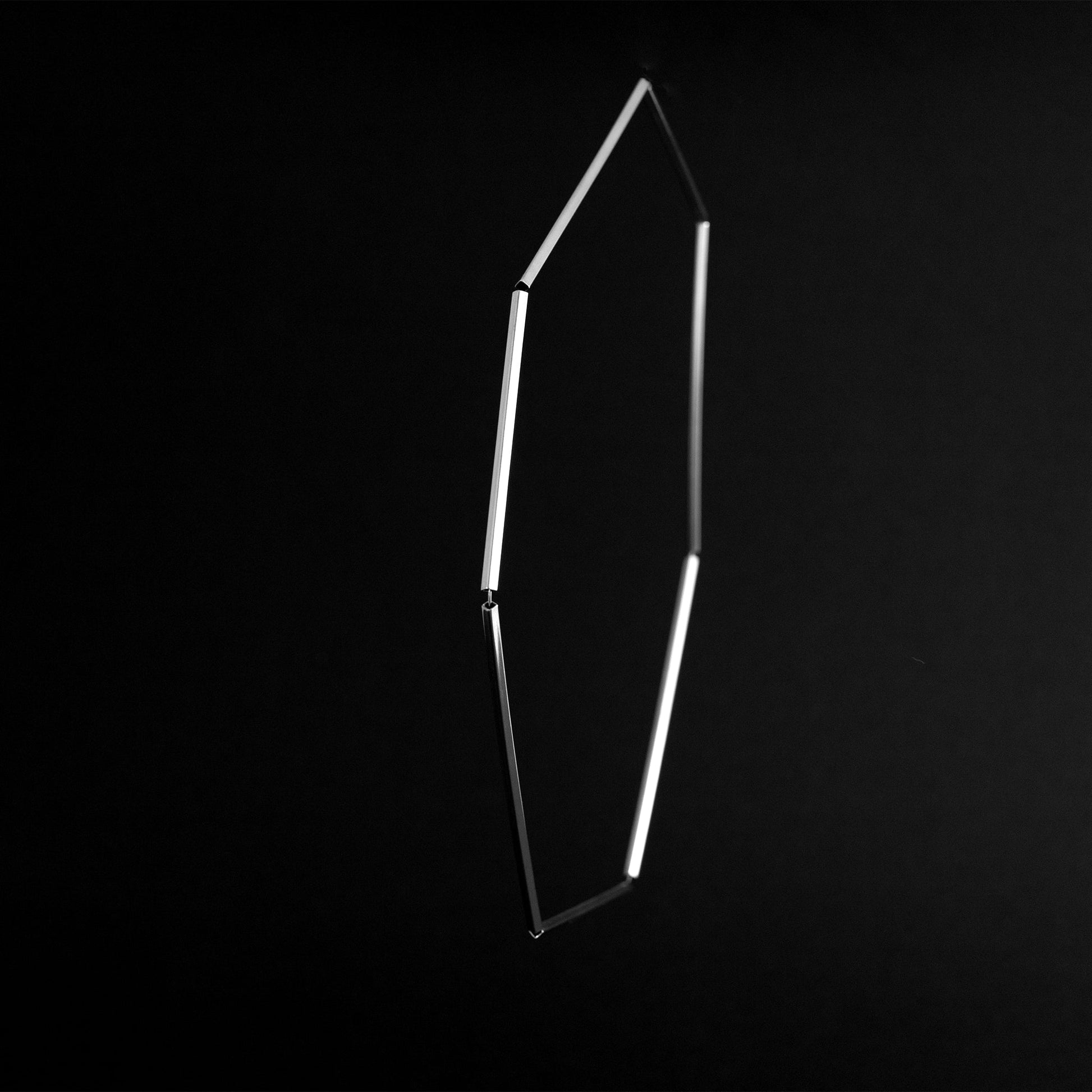 BLACK STAR Necklace – Geometric Futuristic Silver Necklace-2