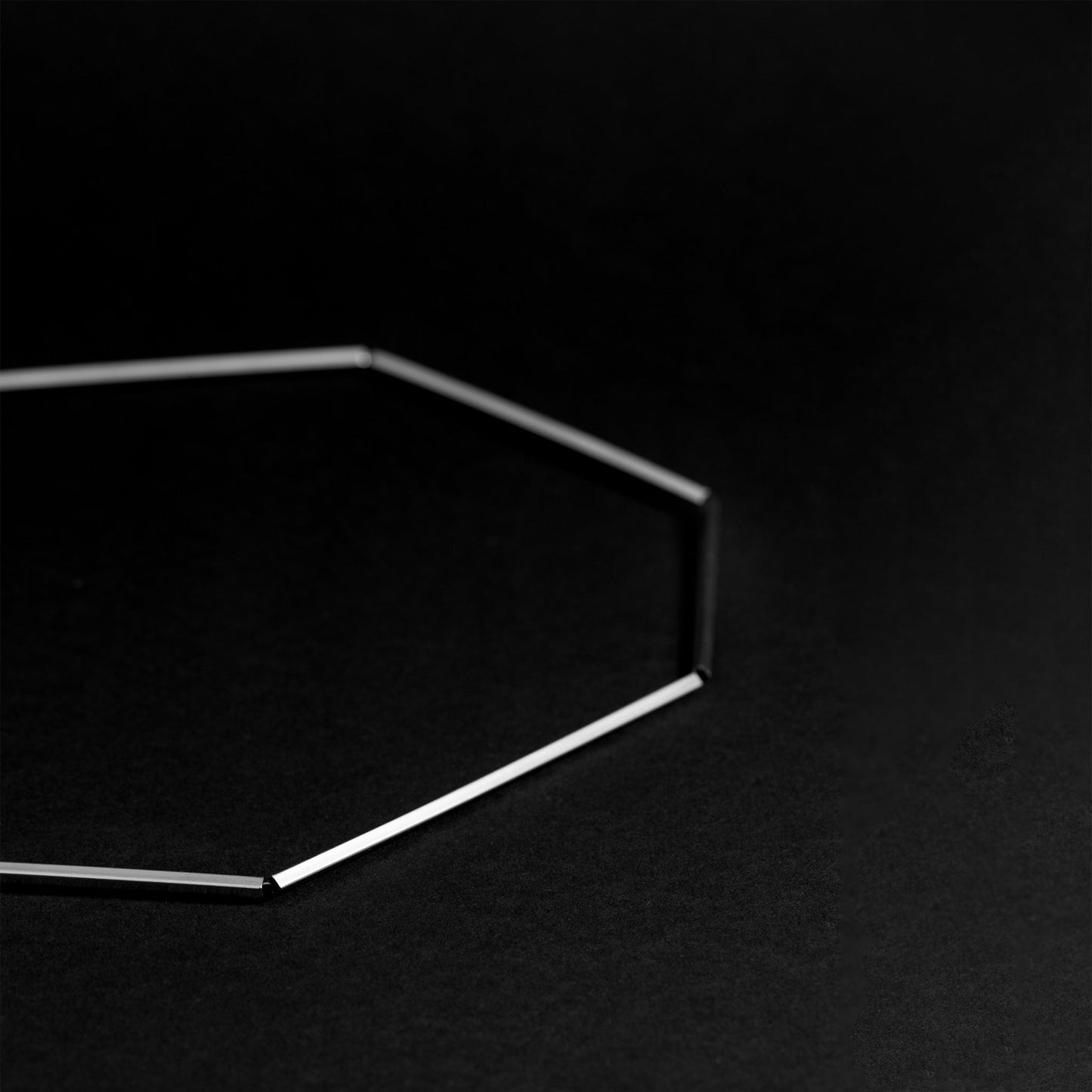 BLACK STAR Necklace – Geometric Futuristic Silver Necklace-1