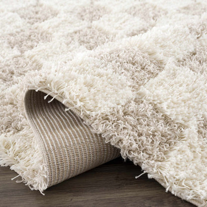 Atira Light Brown Checkered Area Rug-5