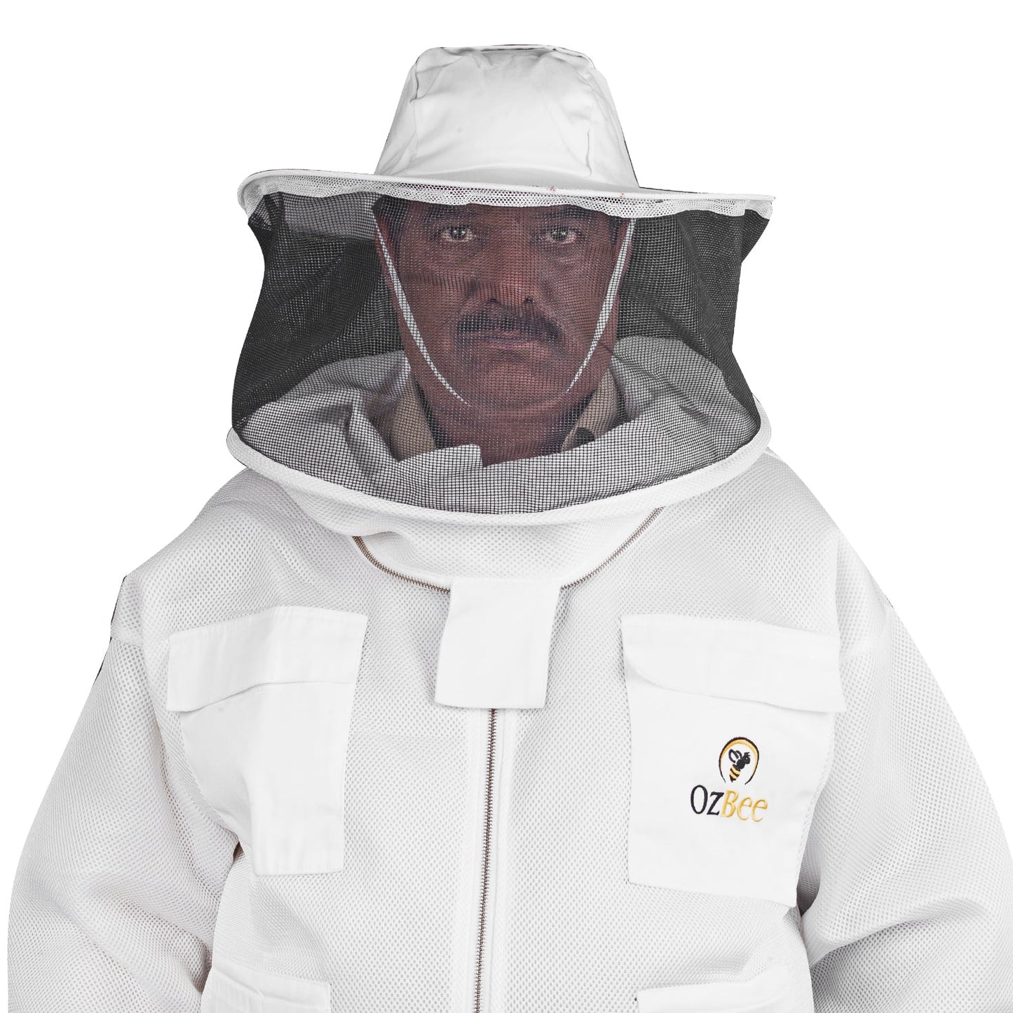Beekeeping Bee Jacket 2 Layer Mesh Round Head Ultra Light Jacket Protective Equipment-1