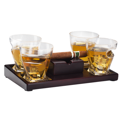 Cigar Holder Whiskey Glasses Set-1