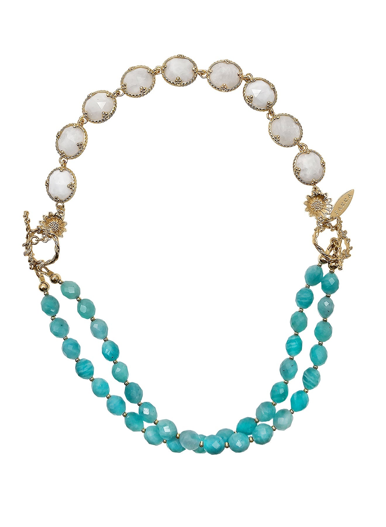 Amazonite With White Moonstone Versatile Necklace PN017-0