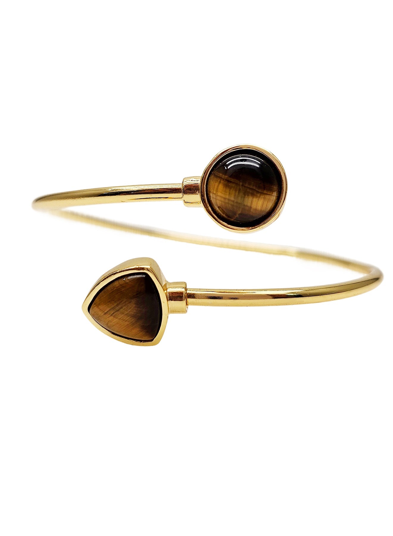 Brown Tiger-eye Stone Bangle PB021-0
