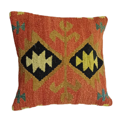Geometric -Raw -Sienna -Kilim- Cushion -Cover