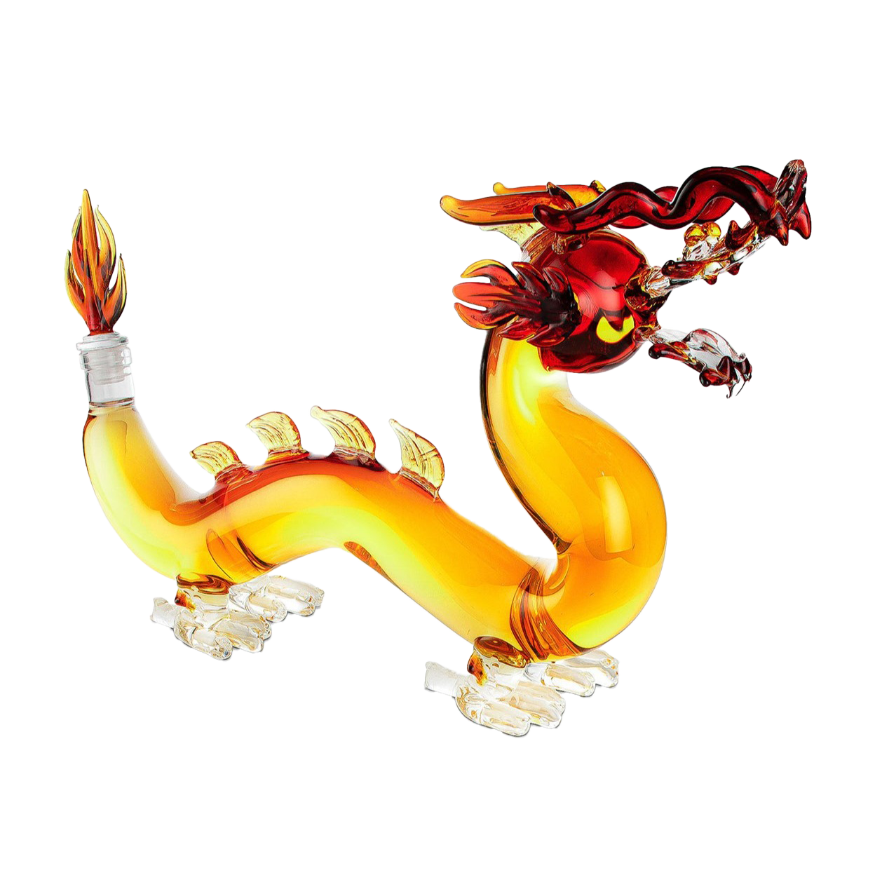 Dragon Drinking Decanter - GOT, I Drink and I Know Things - Whiskey and Wine Decanter Large 10x16" - 100% Lead-Free High Borosilicate Glass, - The Wine Savant Handblown Glass. Movie Night! (600ml)-0