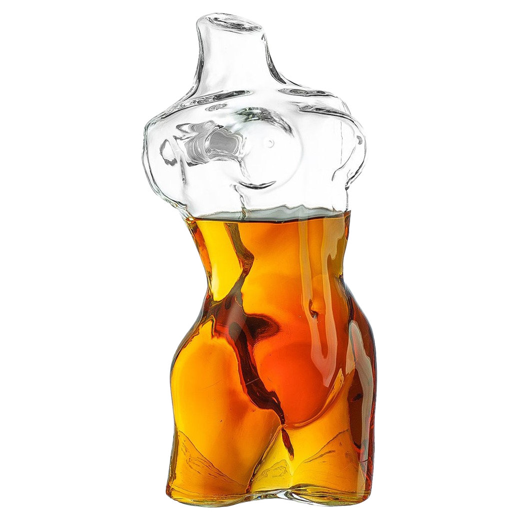Lady Body Sculpture Whiskey & Wine Decanter Elegant Glass Female Bust Perfect for Home Decoration 750ml by The Wine Savant-0