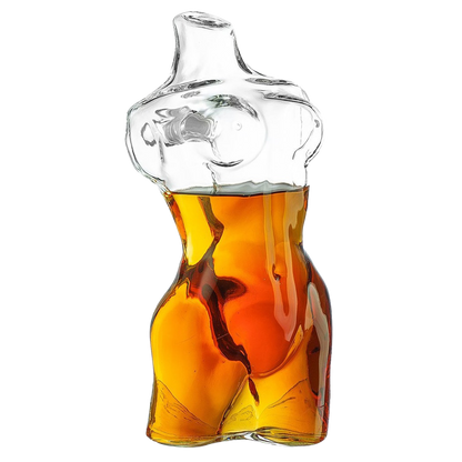 Lady Body Sculpture Whiskey & Wine Decanter Elegant Glass Female Bust Perfect for Home Decoration 750ml by The Wine Savant-0