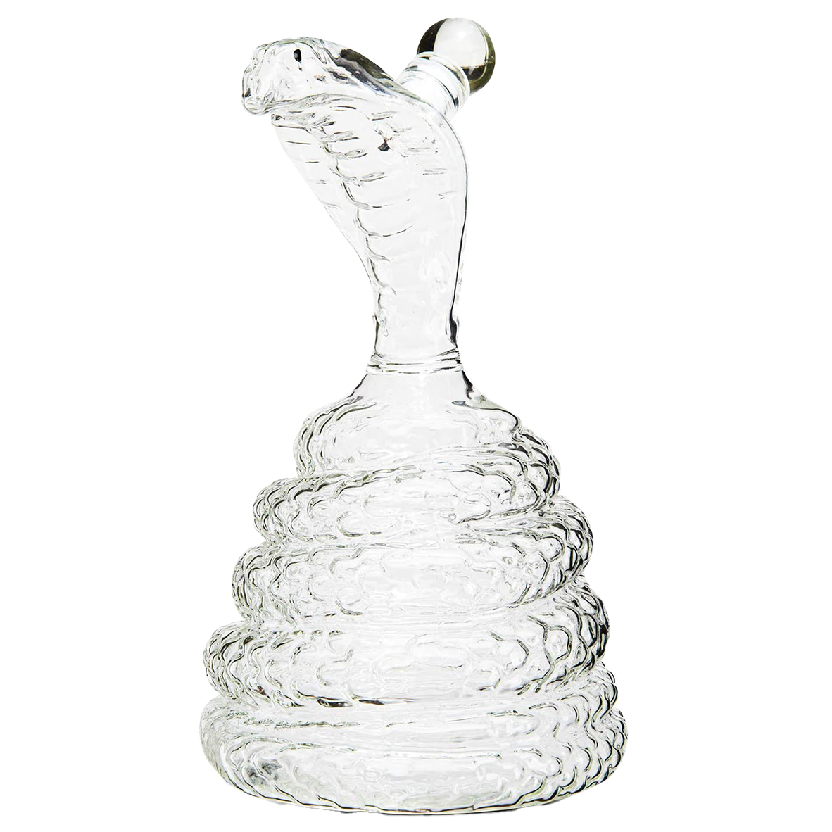King Cobra Snake Whiskey Snake Whiskey & Wine Decanter King Cobra Snakes Liquor Decanters - Snake Bottle 500ml - The Wine Savant Snake glass decanter, Coiled Snake Holder Ornament Home Decoration - Hold Any Liquod-1