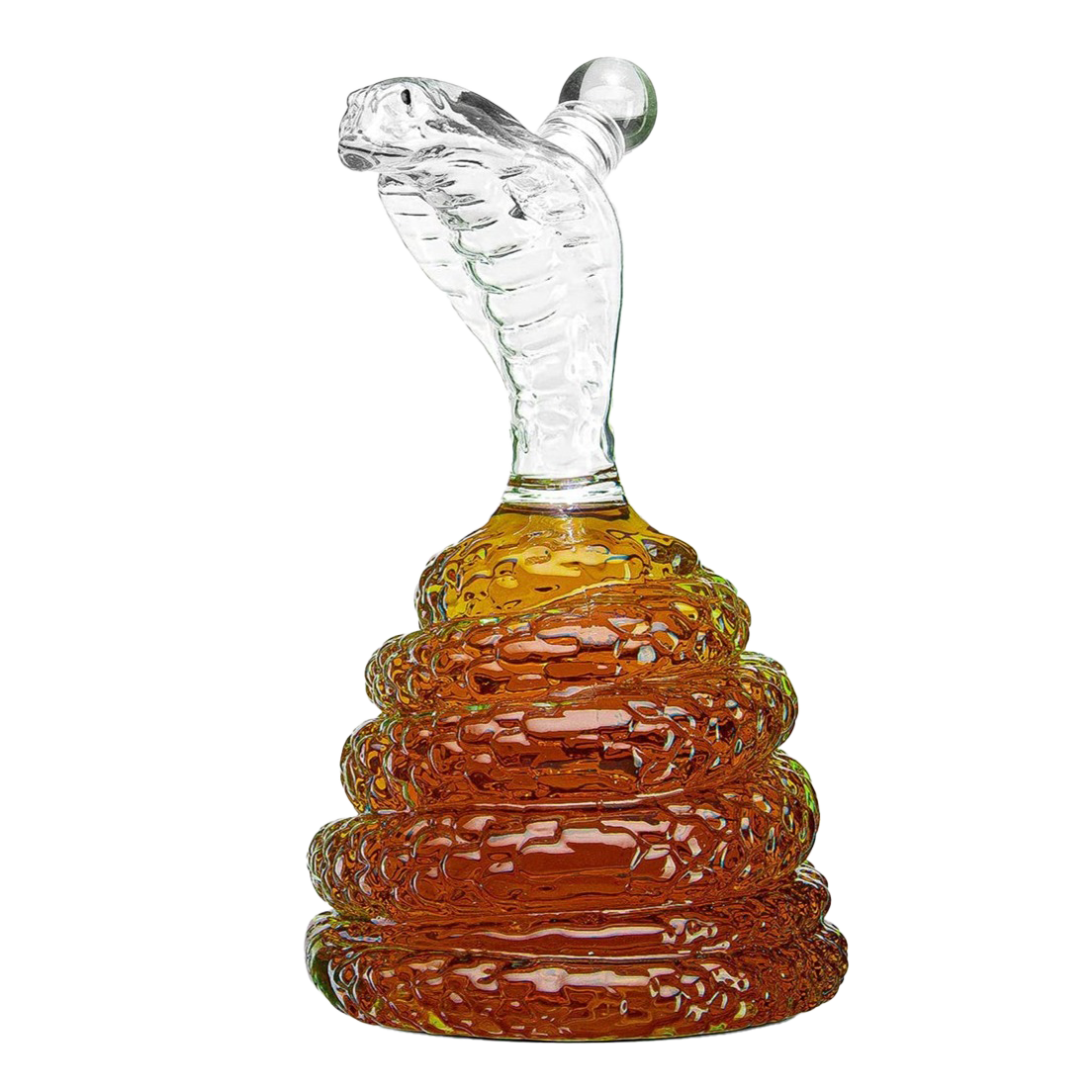 King Cobra Snake Whiskey Snake Whiskey & Wine Decanter King Cobra Snakes Liquor Decanters - Snake Bottle 500ml - The Wine Savant Snake glass decanter, Coiled Snake Holder Ornament Home Decoration - Hold Any Liquod-0