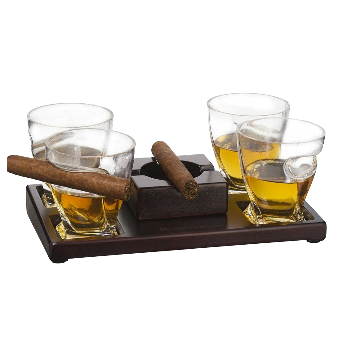 Cigar Holder Whiskey Glasses Set-0
