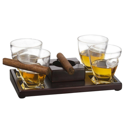 Cigar Holder Whiskey Glasses Set-0
