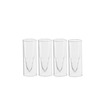 50 Caliber Shot Glasses Set - Set of 4 - Each holds 2 Ounces - Tactical Bullet Casings Shot Glasses by The Wine Savant-4