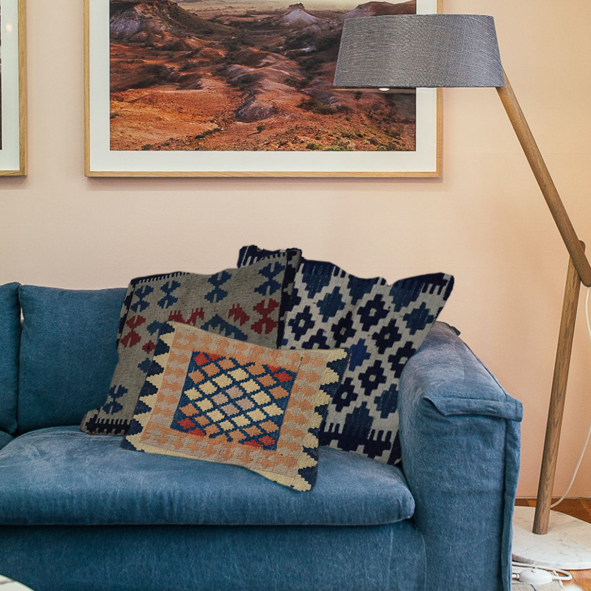 Kilim -Handwoven -Cement -Cushion -Cover