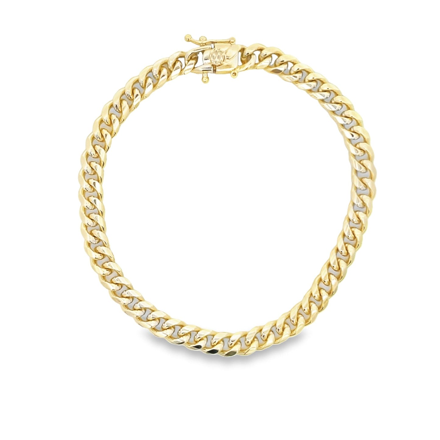 Cuban Link 7mm Chain Bracelet (I284)-0