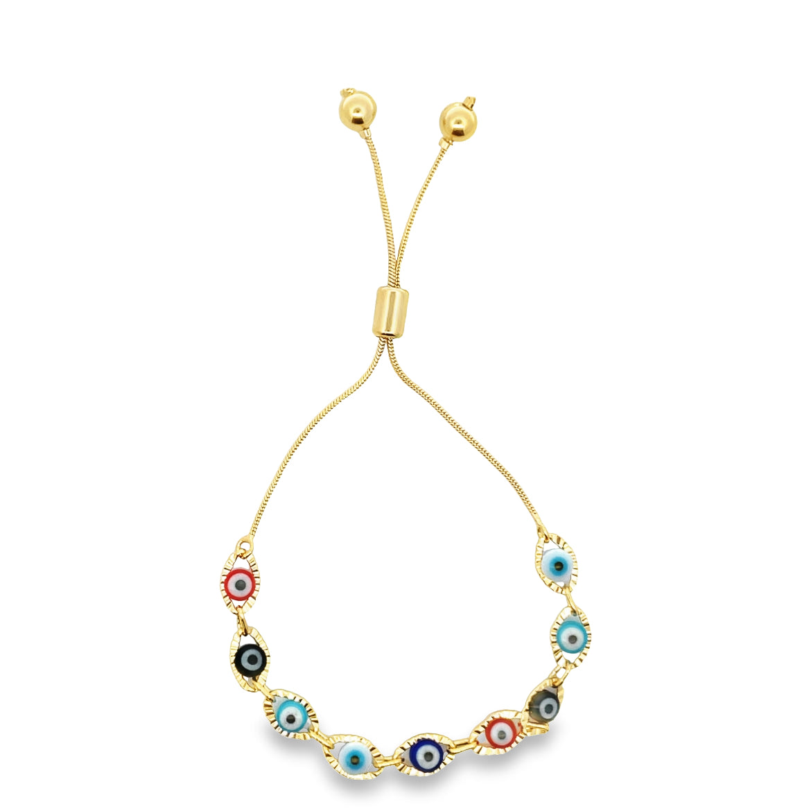 Evil Eye Adjustable Bracelet (I287A)-0