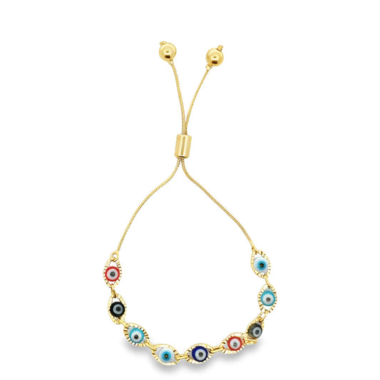Evil Eye Adjustable Bracelet (I287A)-0