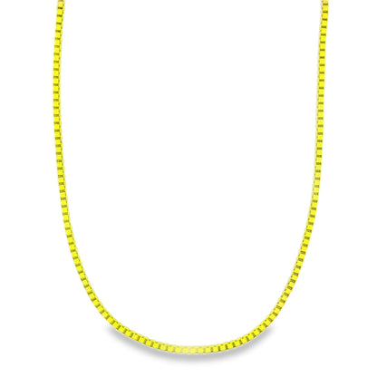 1mm Colorful Enamel Box Chains (G203-204)-0
