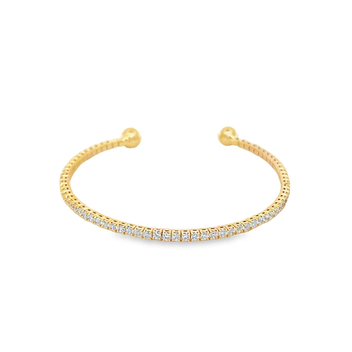 CZ Paved Slim Bangle Bracelet (B79)-0