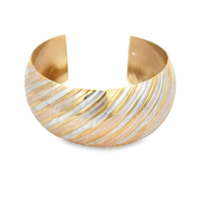 20mm 3 Toned Cuff Bangle-0