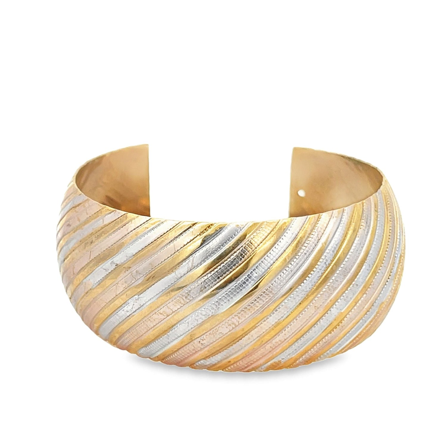 20mm 3 Toned Cuff Bangle-1