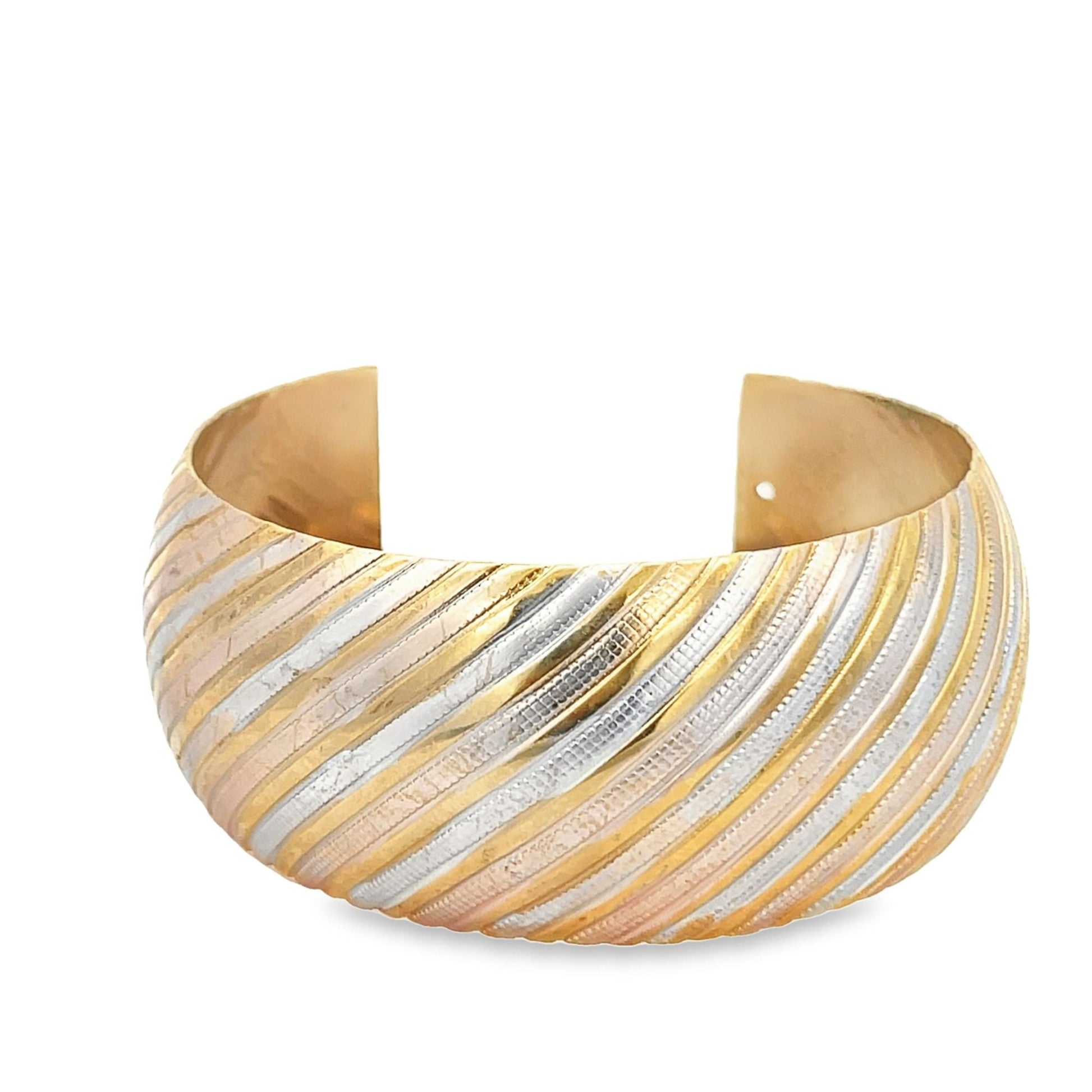 20mm 3 Toned Cuff Bangle-1