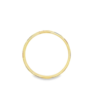 10mm Three Toned Designed Textured Bangle (B16)-1