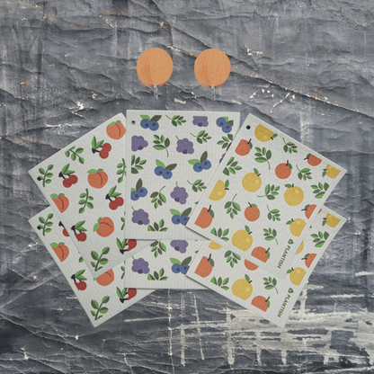 Fruity Cuties - Swedish Sponge Cloth Set + Hook-2