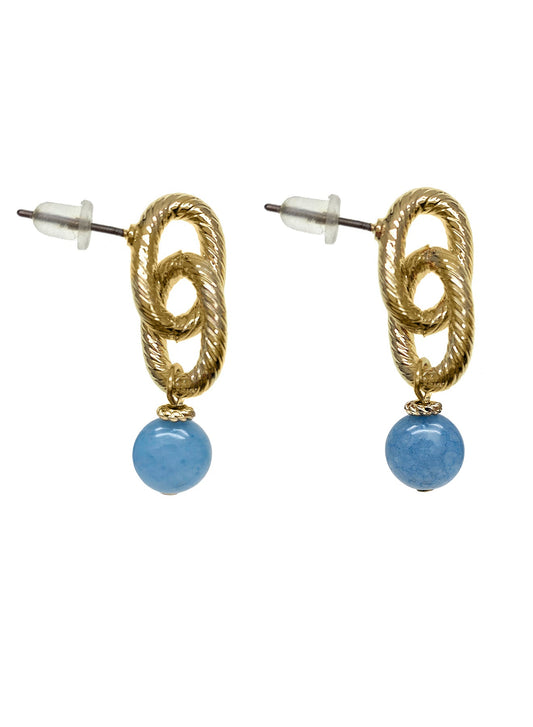 Aquamarine Dangle Lightweight Earrings PE019-0