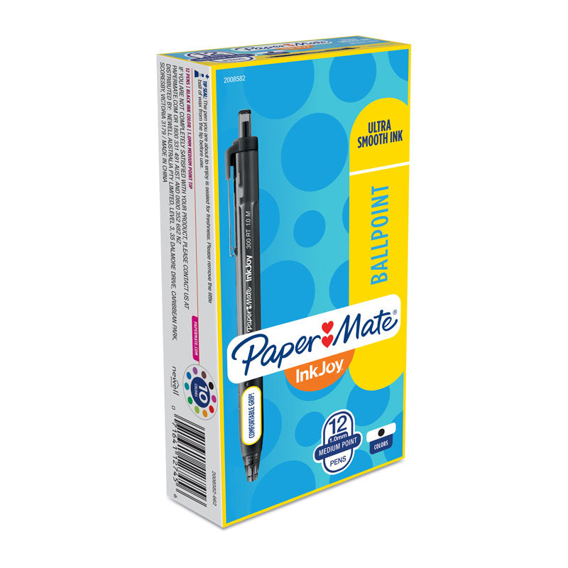 NNEDSZ PAPER MATE InkJoy 300RT Ball Pen Black Box of 12-2