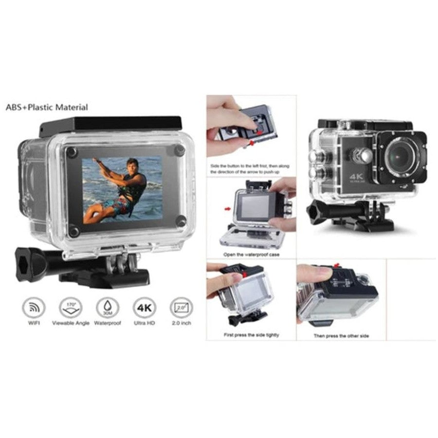 NNEDSZ BDI New Action Camera 4K wifi sports DV Cam Blue-2