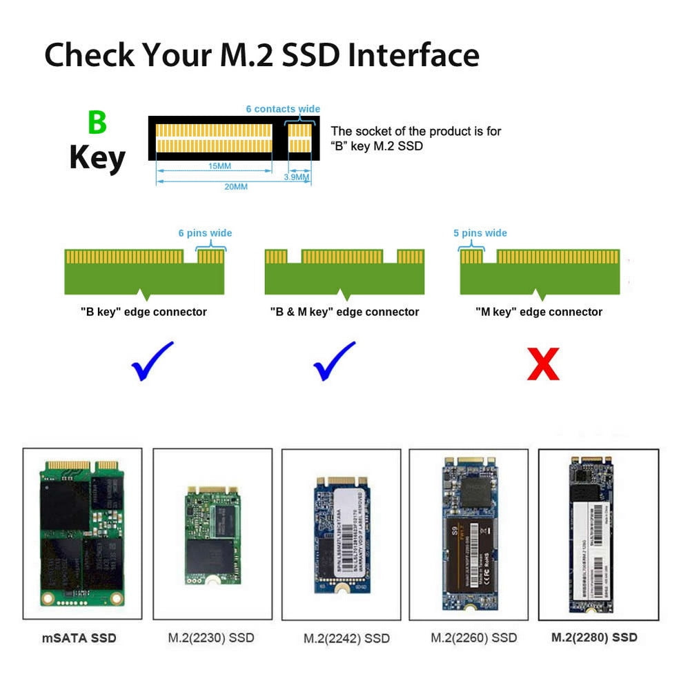 NNEDSZ SA207 mSATA  M.2 (NGFF) to SATA 2 In 1 Combo Adapter-4