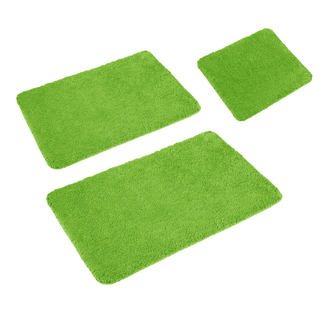 NNEDSZ Sleim Set of 3 Bath Mat Set Green-0