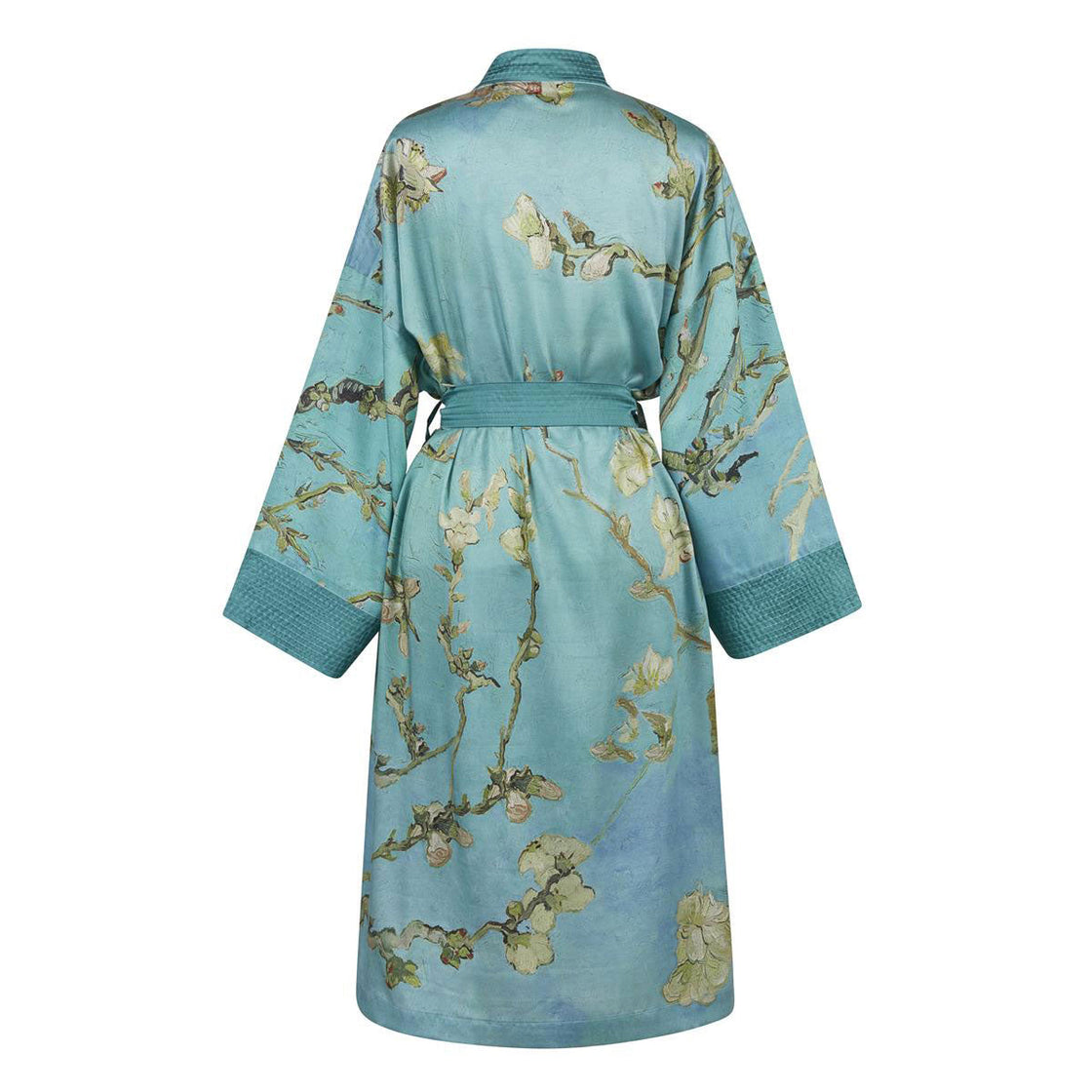 NNEDSZ Bedding House Van Gogh Almond Blossom Blue Kimono Bath Robe Large/Extra Large-4