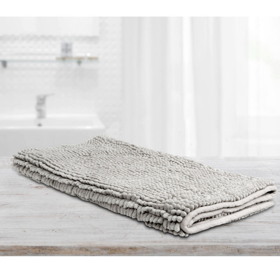 NNEDSZ Toggle Microfiber Bath Mat Large Silver-0