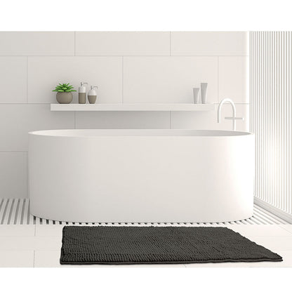 NNEDSZ Toggle Microfiber Bath Mat Medium Charcoal-0