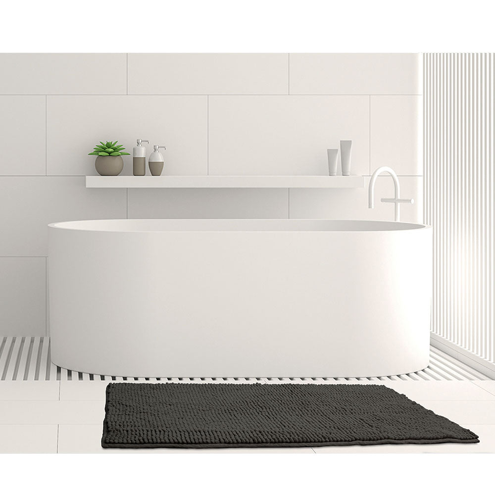 NNEDSZ Toggle Microfiber Bath Mat Medium Charcoal-0
