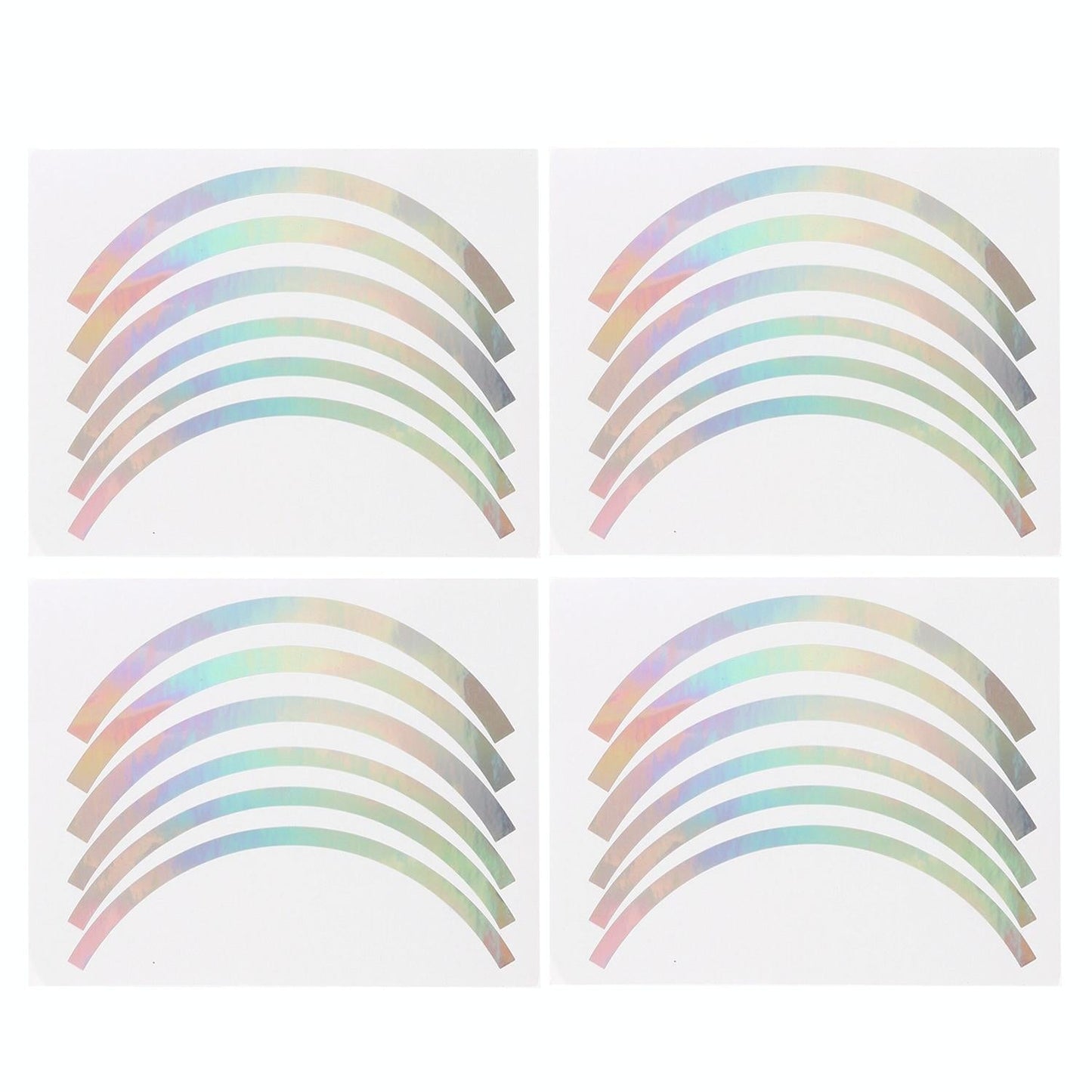 Blue Wheel Hub Sticker Set for Scooter / Bike / Electric Vehicle 2 Pcs - Silver Colorful-0