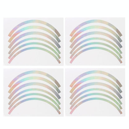 Blue Wheel Hub Sticker Set for Scooter / Bike / Electric Vehicle 2 Pcs - Silver Colorful-0