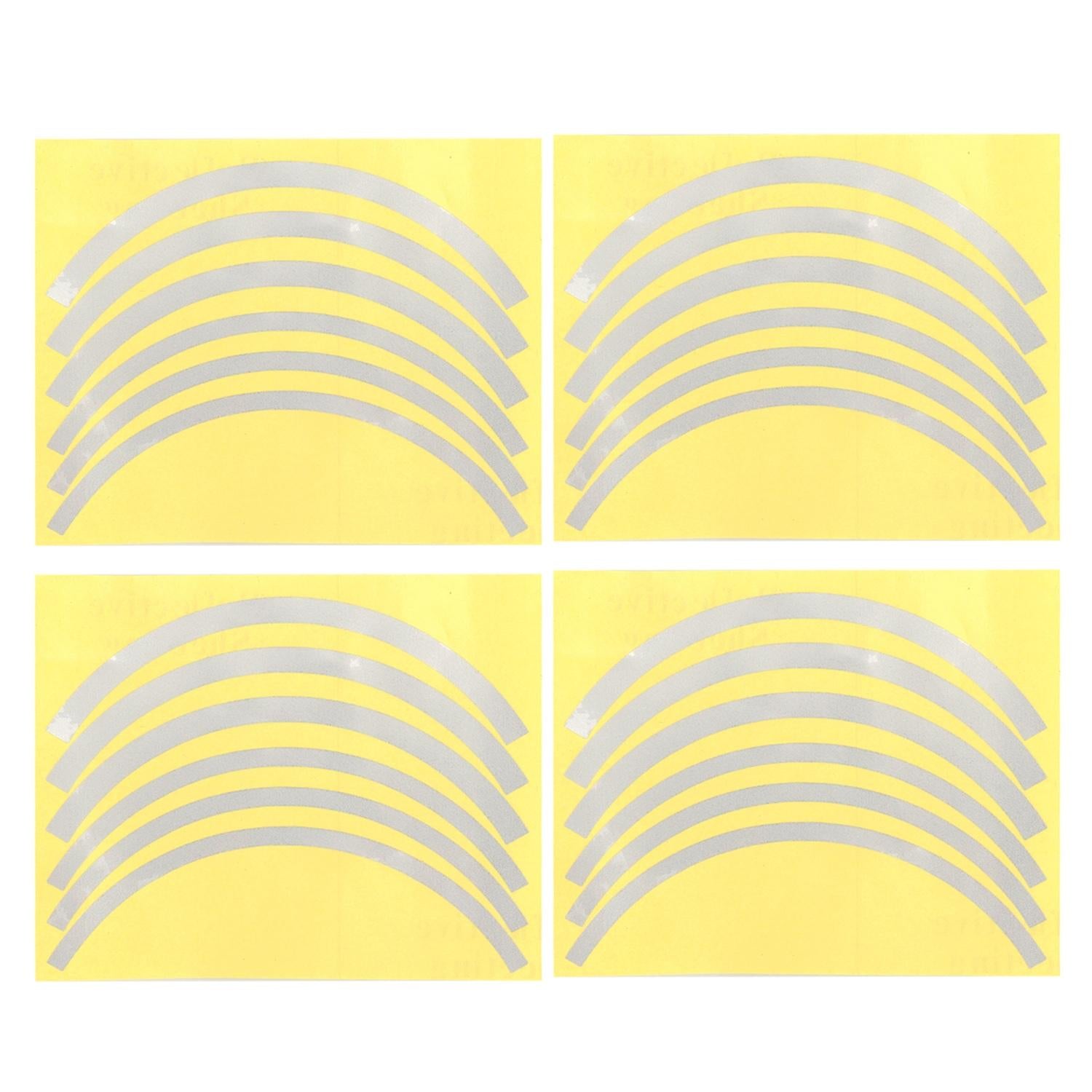 Blue Wheel Hub Sticker Set for Scooter / Bike / Electric Vehicle 2 Pcs - Silver Colorful-1