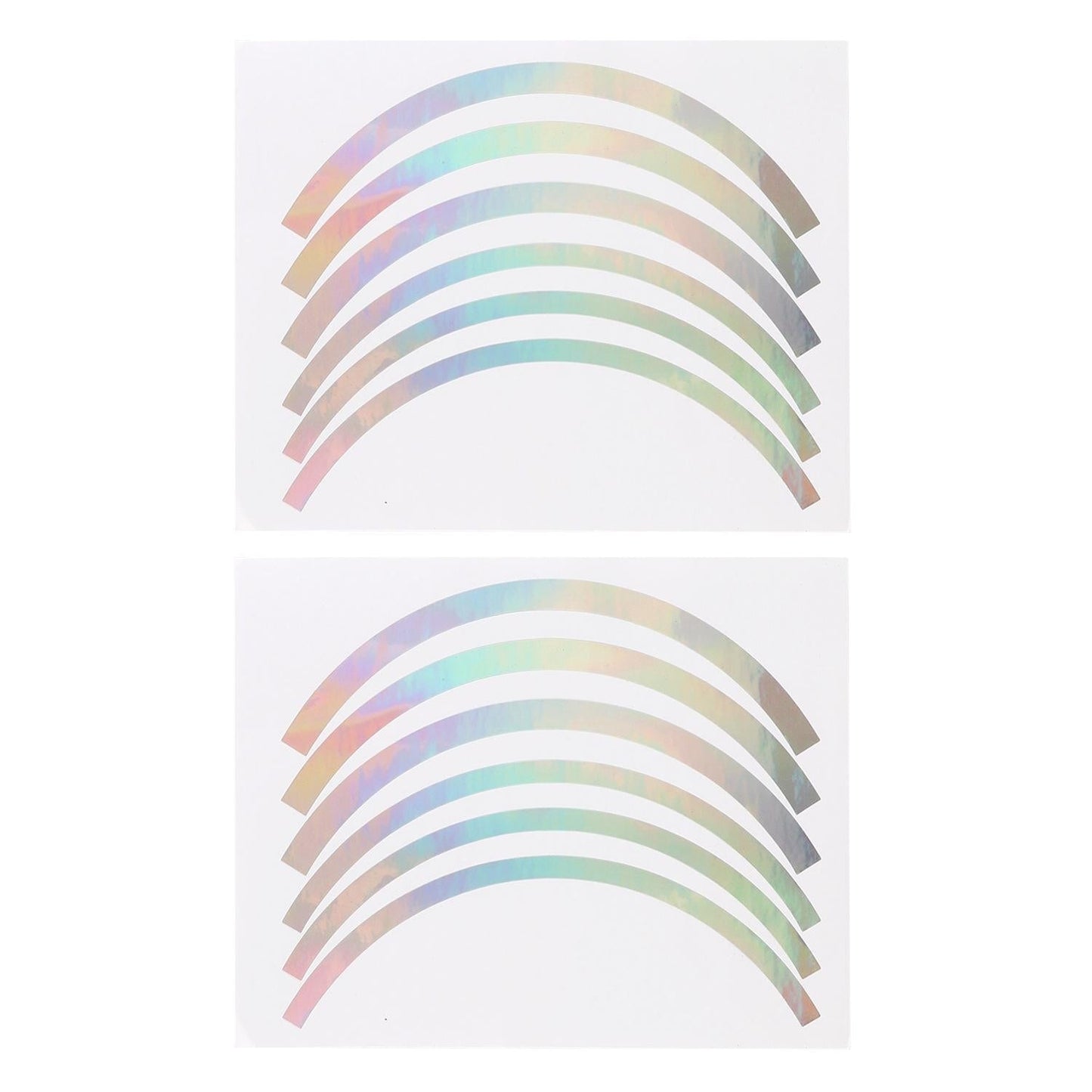 Blue Wheel Hub Sticker Set for Scooter / Bike / Electric Vehicle 2 Pcs - Silver Colorful-3